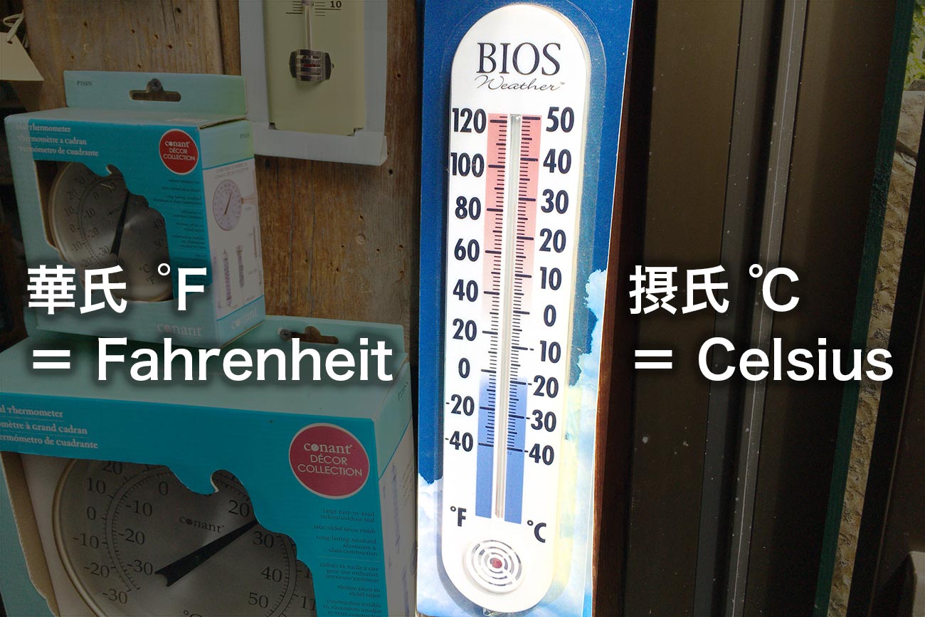 日本語と英語の温度表記が違いすぎる!「摂氏(Celsius)」と「華氏(Fahrenheit)」について