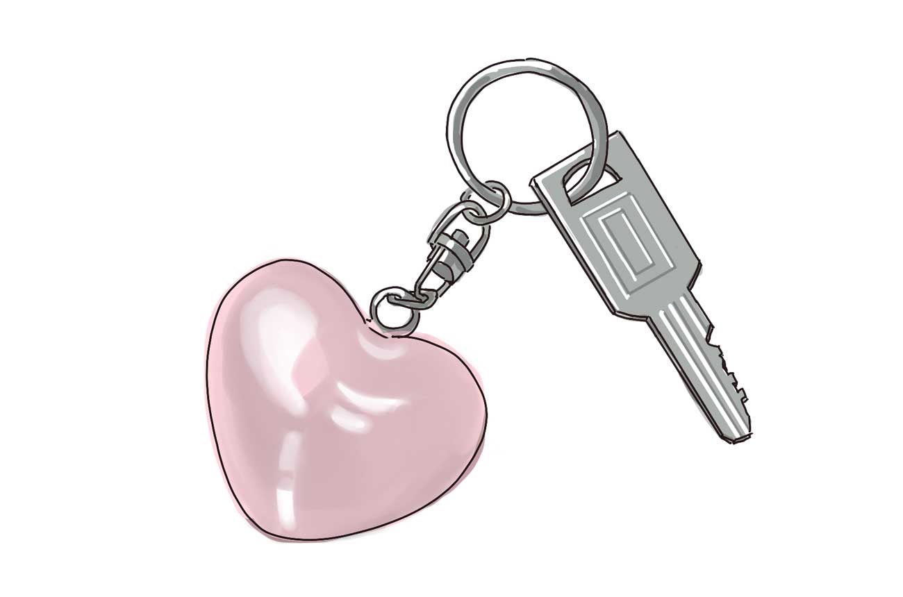 キーホルダーは「key ring」