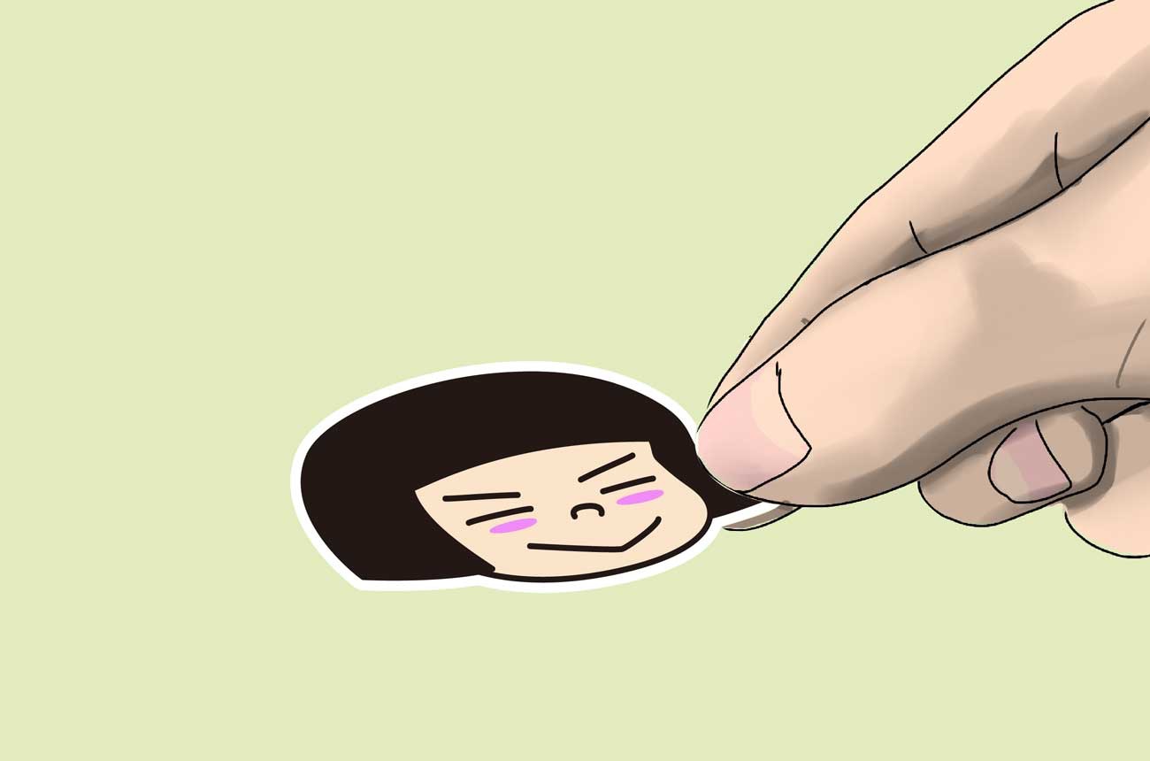 シールは「sticker」