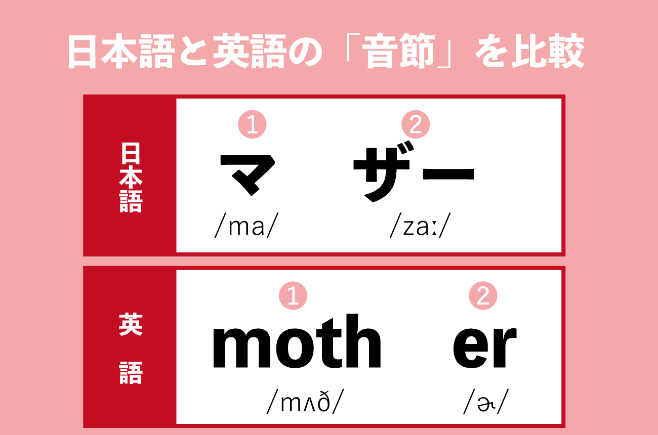 日本語と英語の「音節」を比較